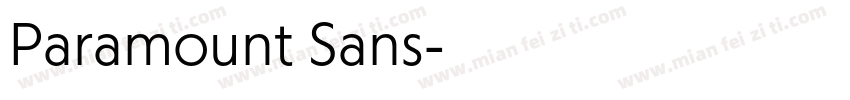 Paramount Sans字体转换